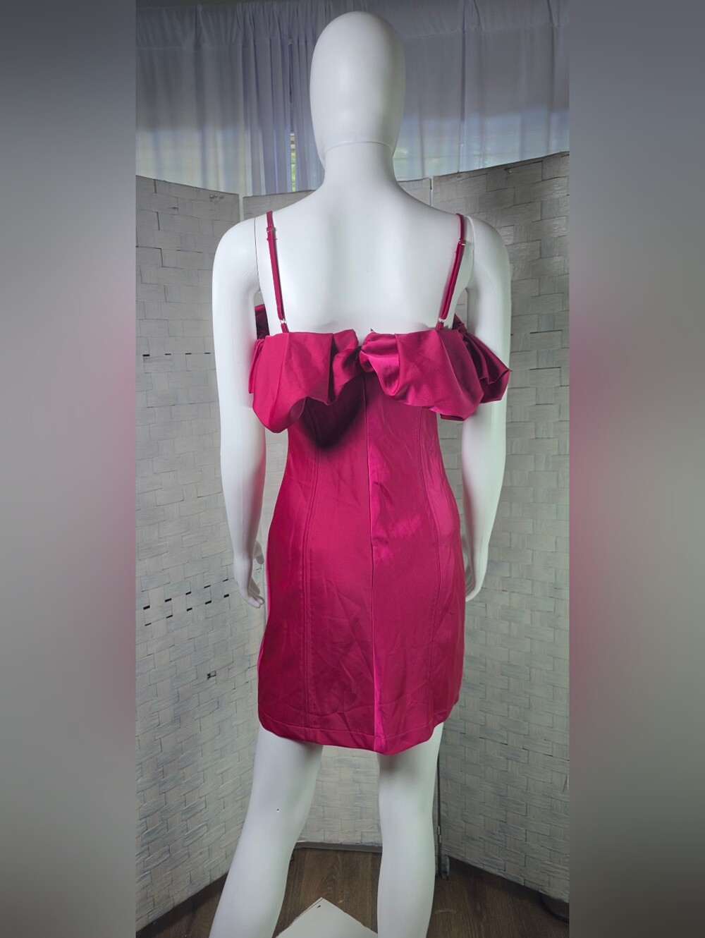 GLAM Off-Shoulder Ruffle Mini Dress - Picture 5 of 7